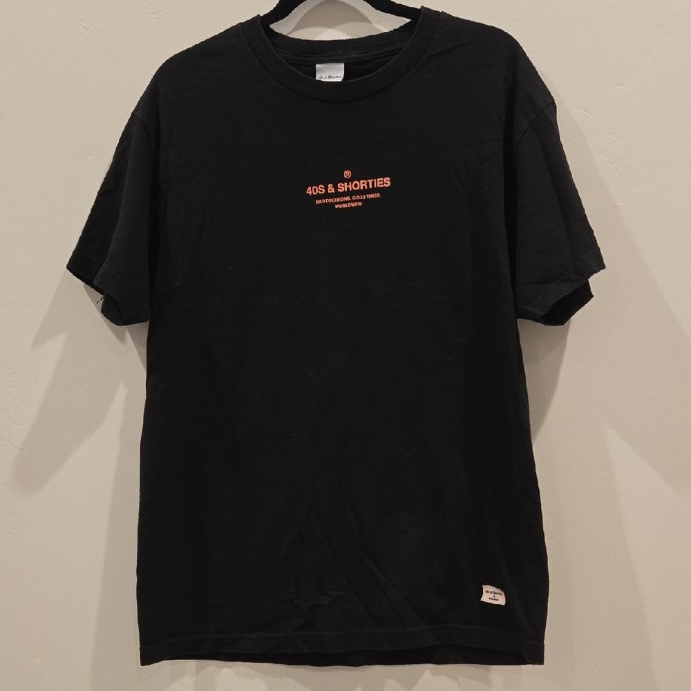 Men's 40s & Shorties Black Graphic Tee Size L